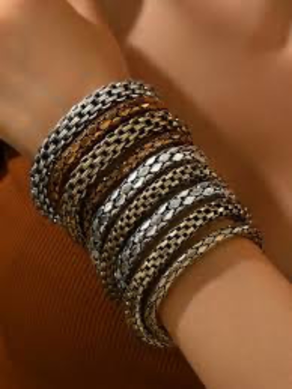 NWT Zara x Kate Moss Pack of Combined Metal Bracelets